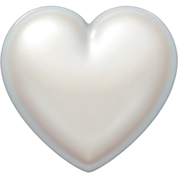 Shaped heart with white pearls inside  emoji