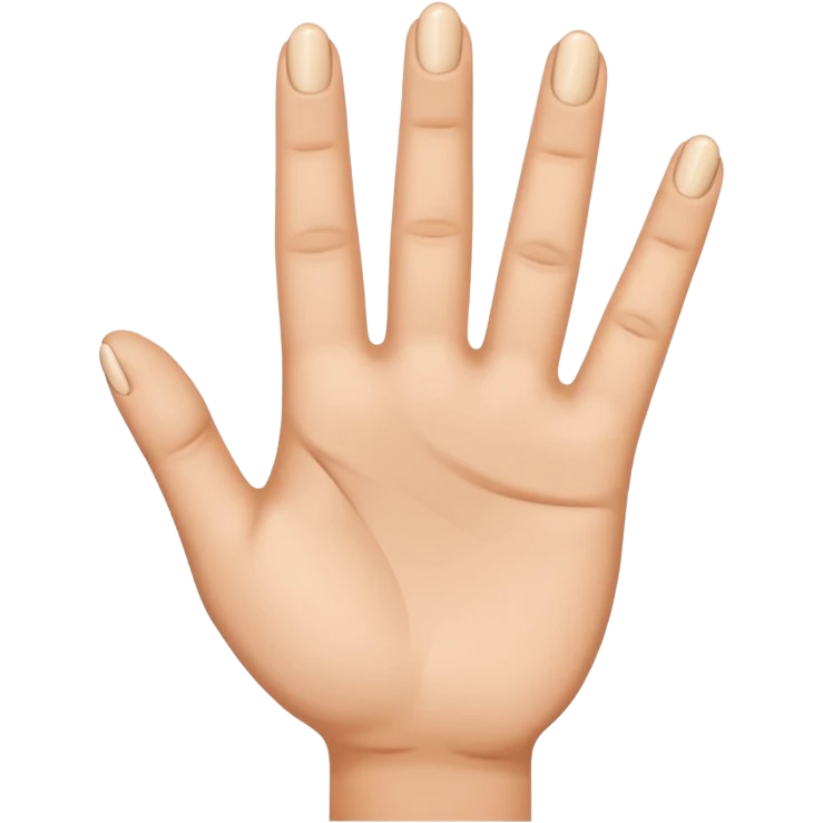 3 doigts collés d’une main beige  emoji