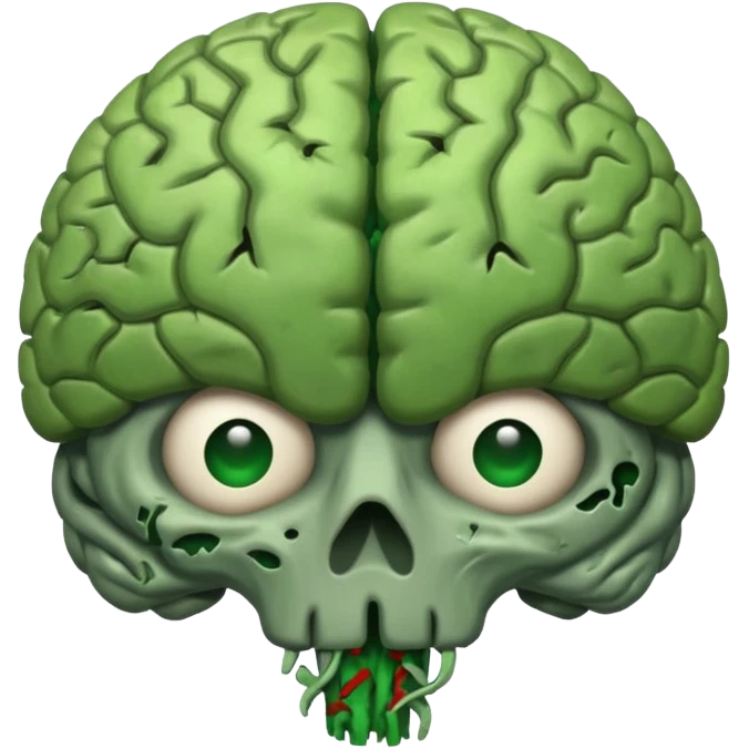 rotting brain, add some green mould emoji