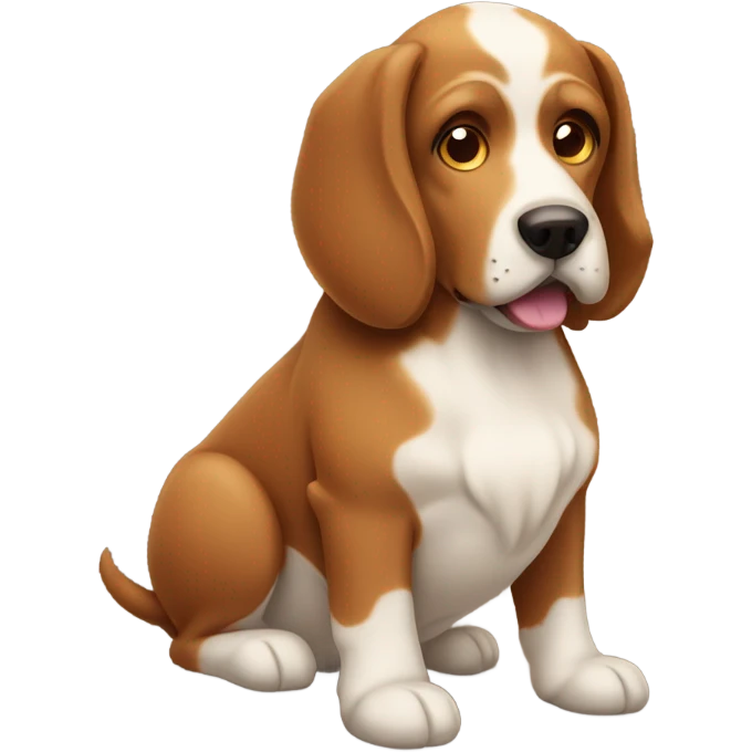 Fat brown dog emoji