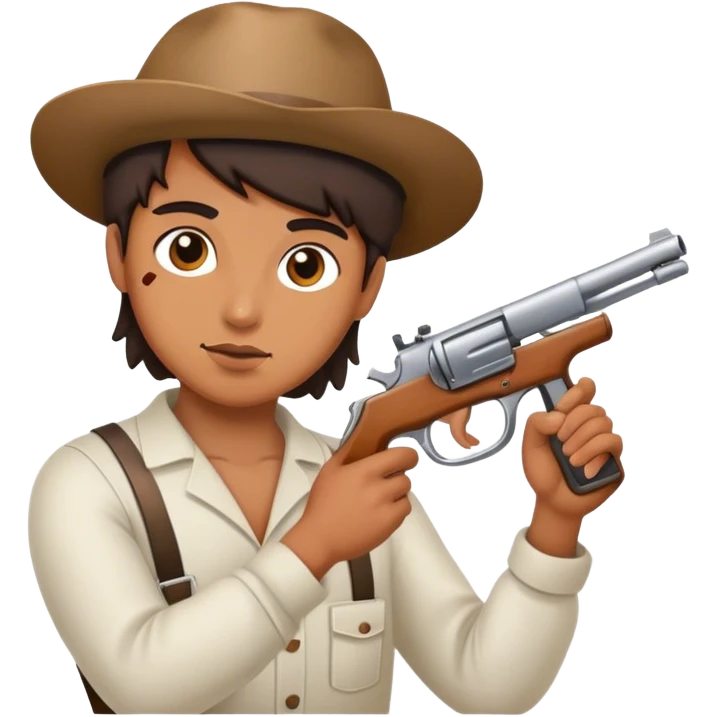 Painter with gun emoji