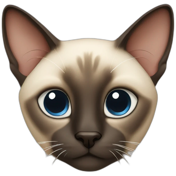 Siamese cat happy emoji