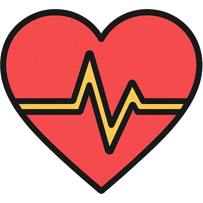 heart beat, color outline style emoji