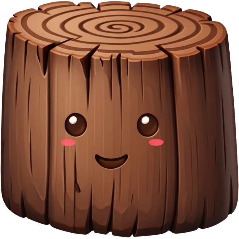Tree-log-shaped-chocolate emoji