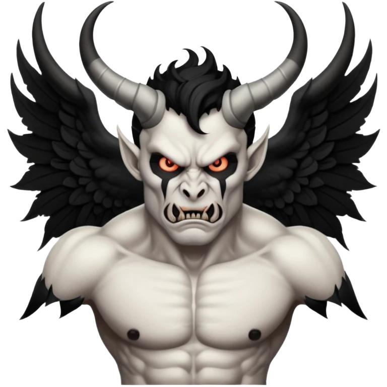 black and white wings demon emoji