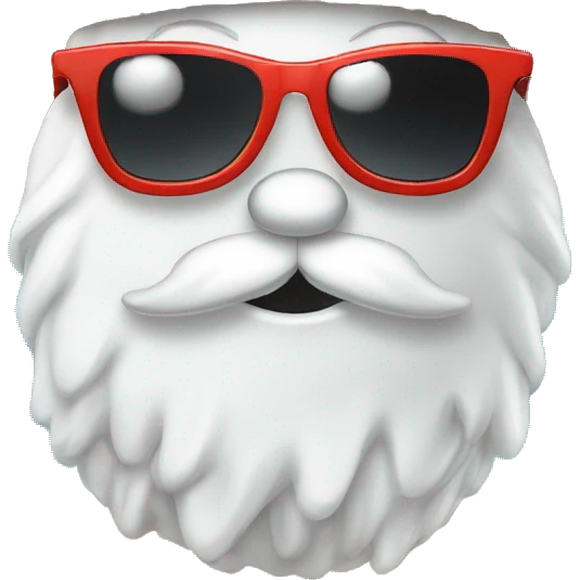 Muñeco de nieve con gafas de sol en la playa  emoji