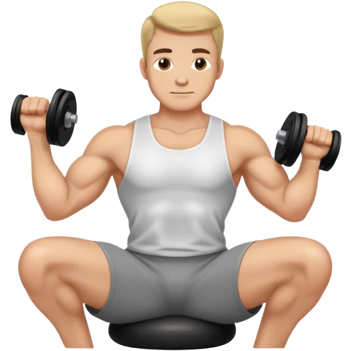 man seated weighted wrist curl emoji