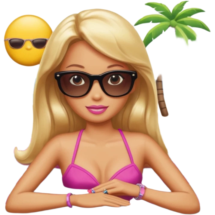 Barbie tanning emoji