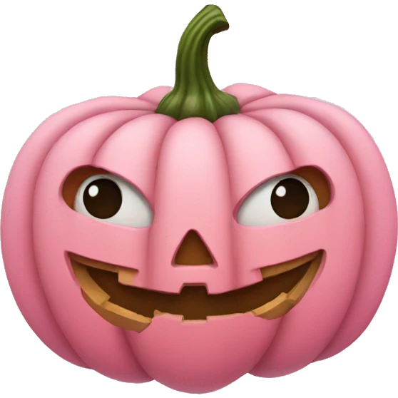 Pink pumpkin emoji