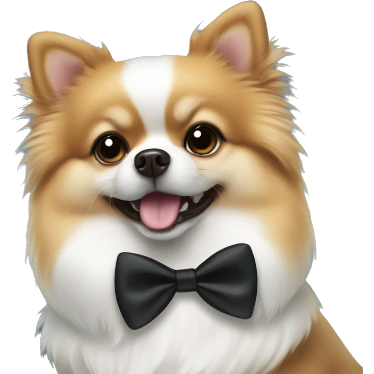 Tuxedo Pomeranian emoji