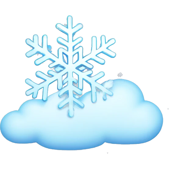 Snowflakes falling from cloud  emoji