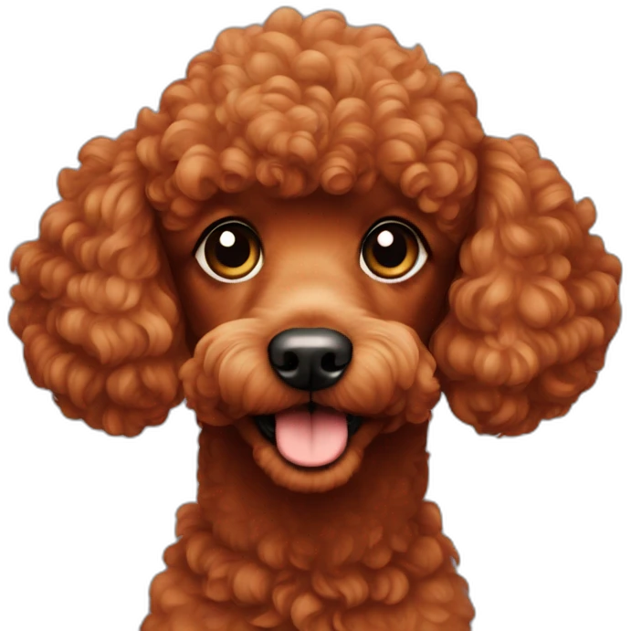 Red poodle emoji