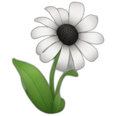 black flower emoji