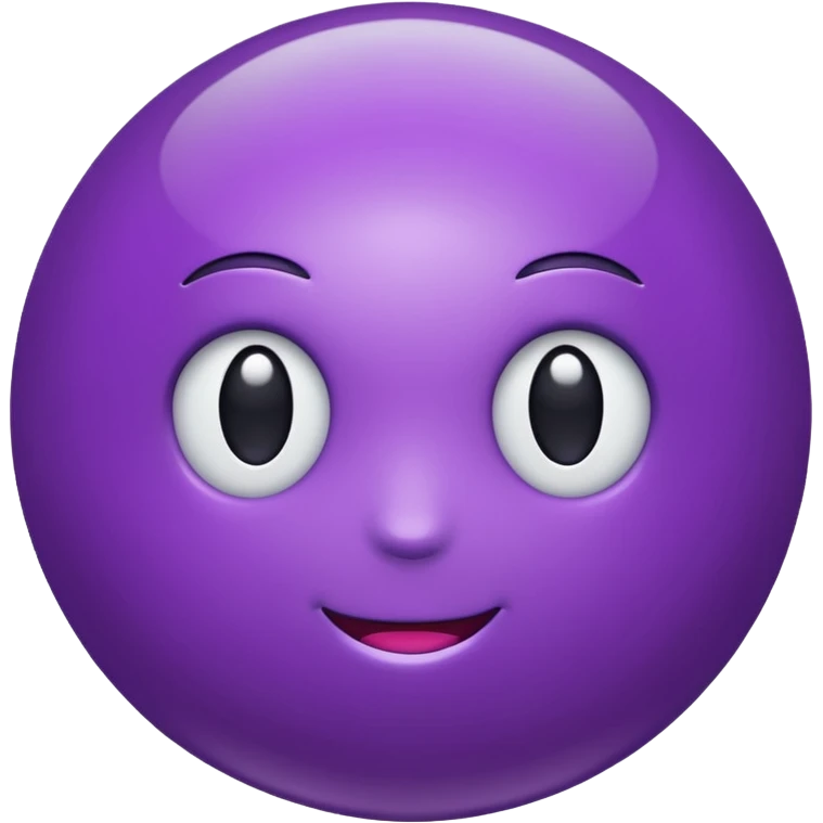 glossy violet sphere, cool purple depth emoji