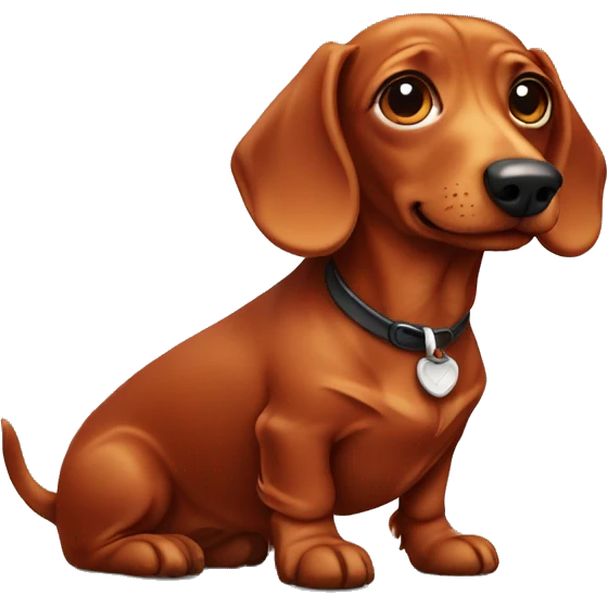 Red haired dachshund dog emoji