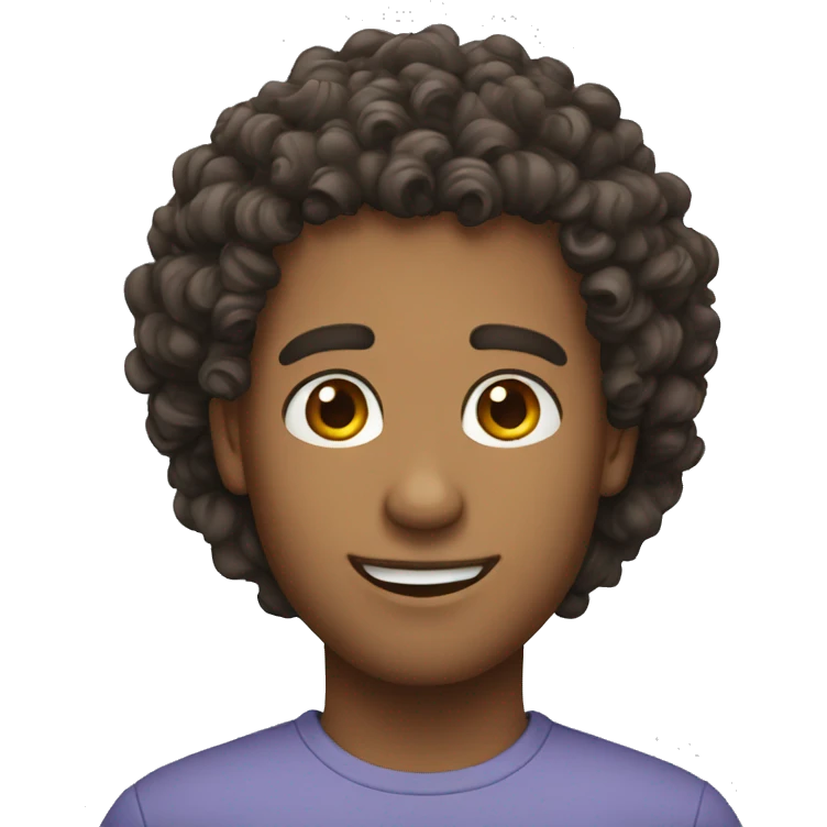 curly hair guy emoji
