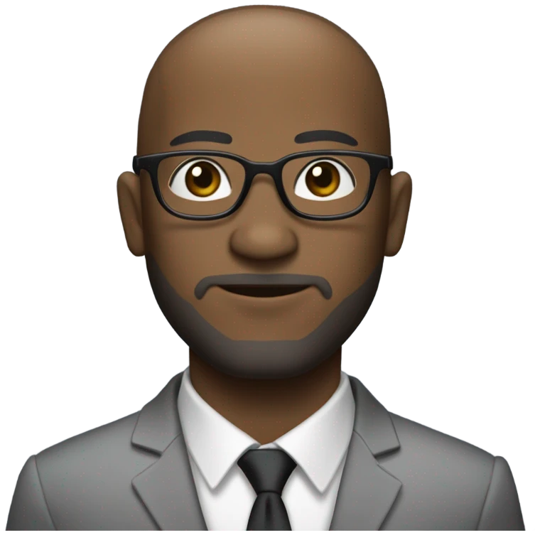 deon sanders with small round face and suit and glasses and buzz cut and small eyes and over 50 small gray bearded receding hairline and small black eyes and wrinkled forehead emoji