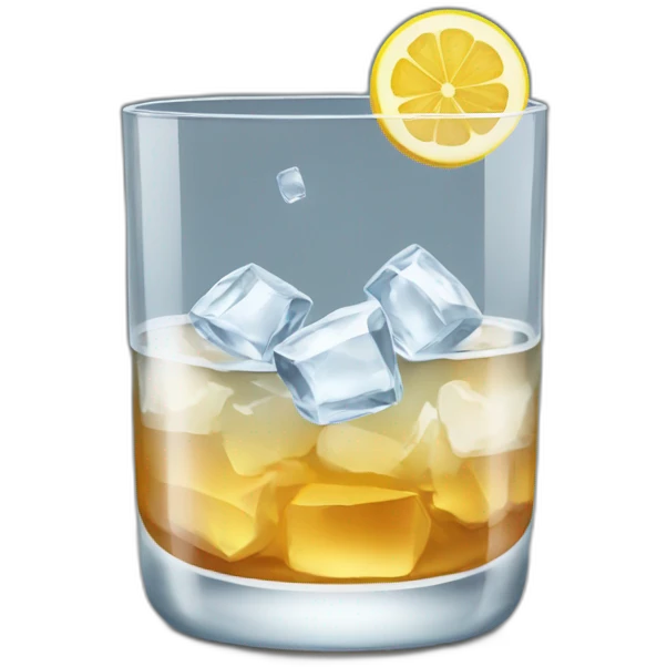 vodka with ice in rocks glass emoji