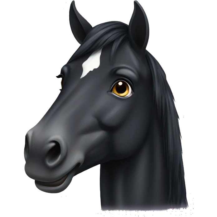 Black horse  emoji