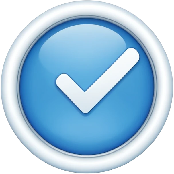 Blue circle Verification tick emoji