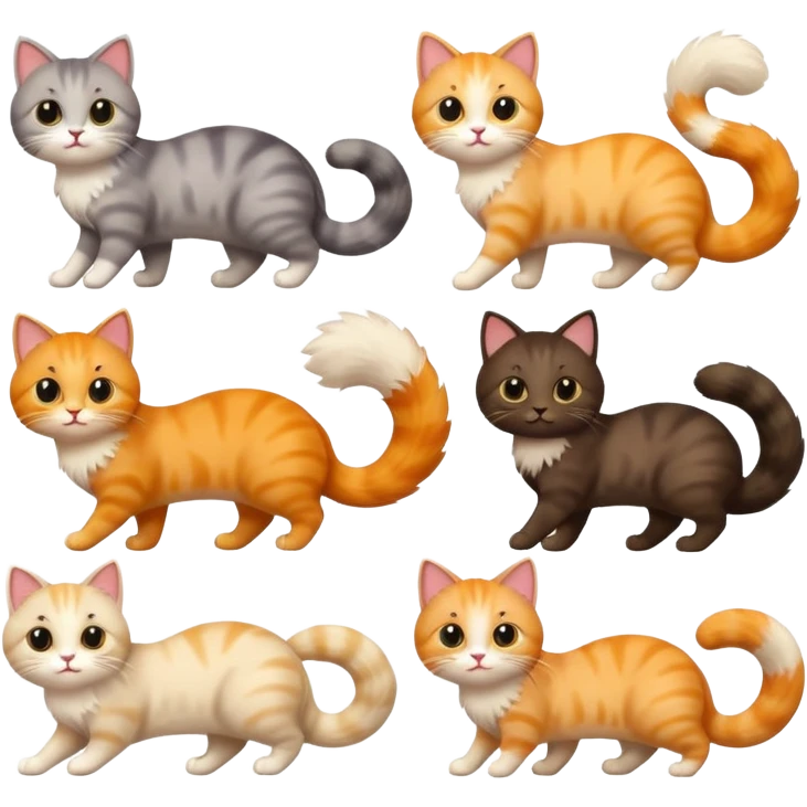 Cats with Fluffy Tails emoji