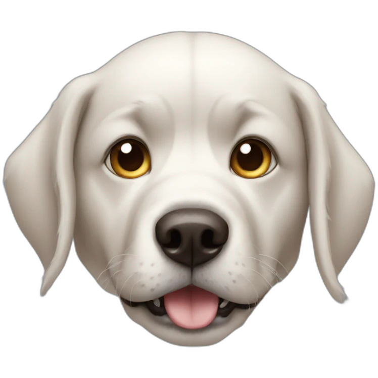 dog which eye is super big emoji