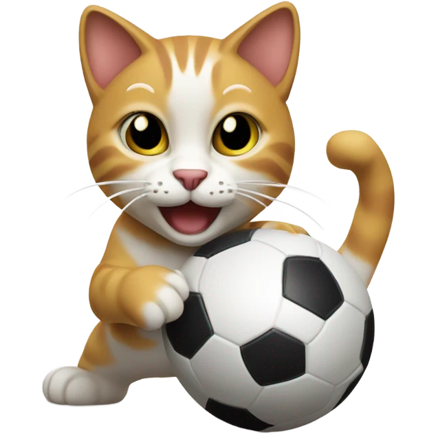 cat playing football emoji