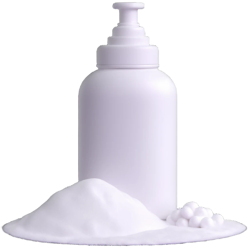 baby powder bottle with puff of white powder emoji