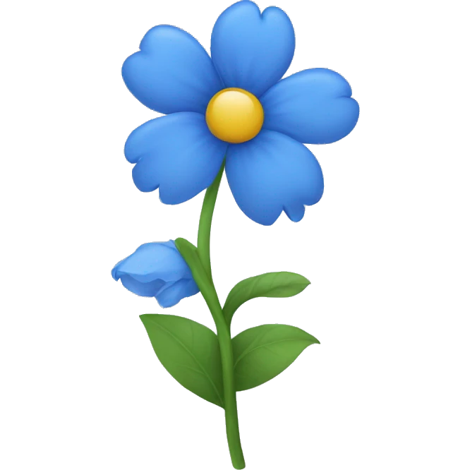 Blue flower emoji