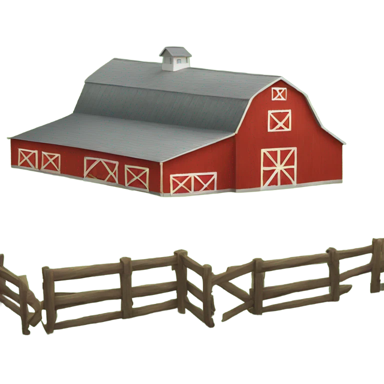 Red barn emoji