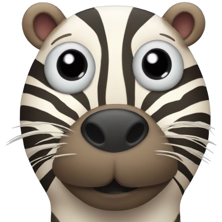 zebra beaver with stars in its eyes  emoji