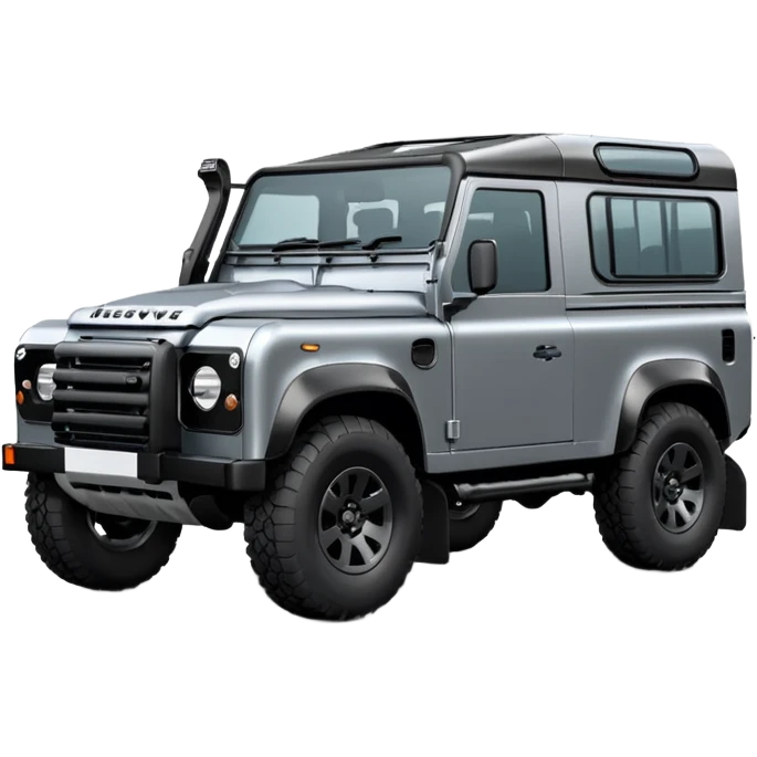 New Landrover Defender in Carpathian Grey with gloss black accents emoji