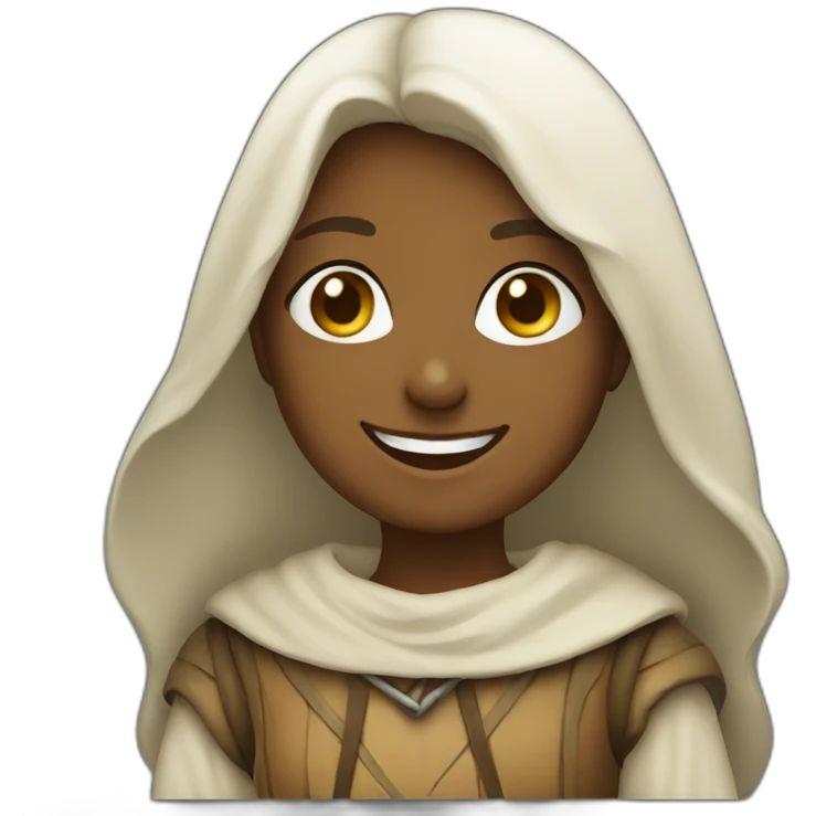 Medieval girl smiling emoji
