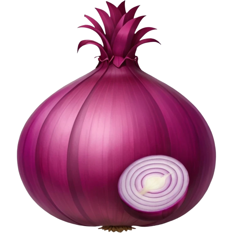 A red oignon  emoji