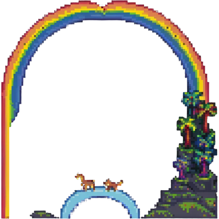 colorful rainbow bridge emoji