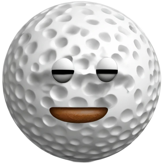 Golf ball with a cigar  emoji