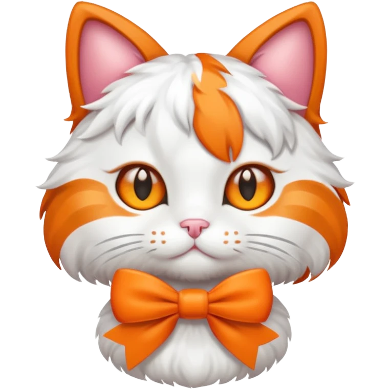 Cat wearing bow emoji