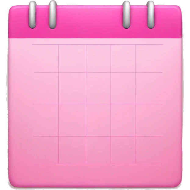 Pink calender emoji