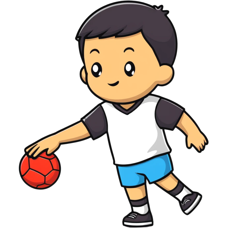 Kid playing with ball emoji