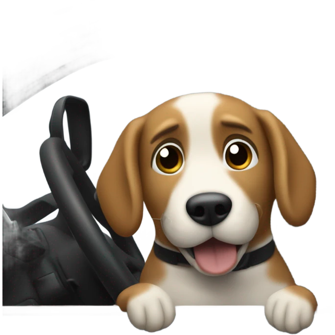 Dogs driving a Toyota Tacoma  emoji