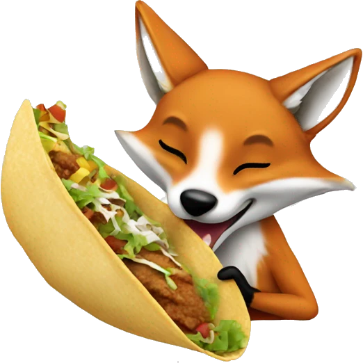 Fox eating tacos emoji