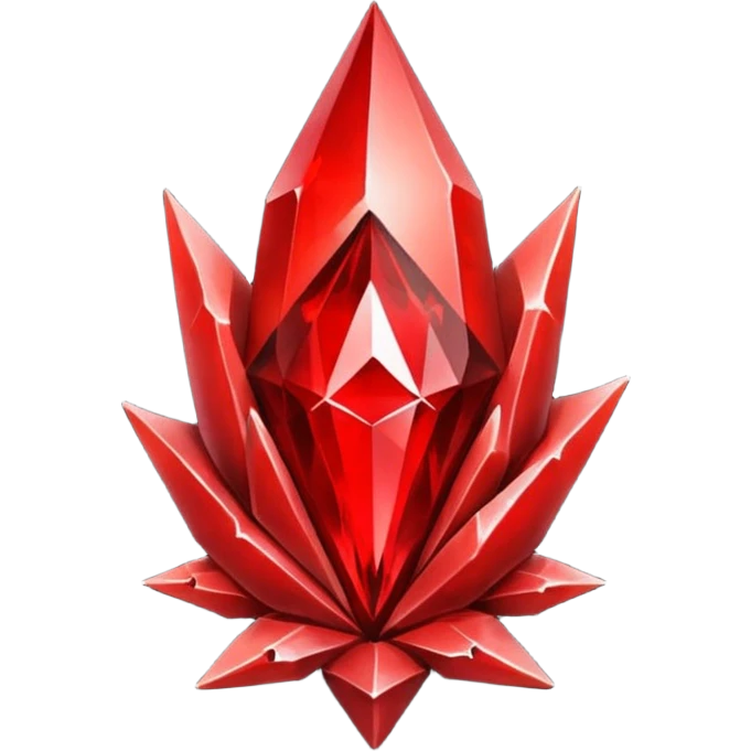 Red blood crystal emoji