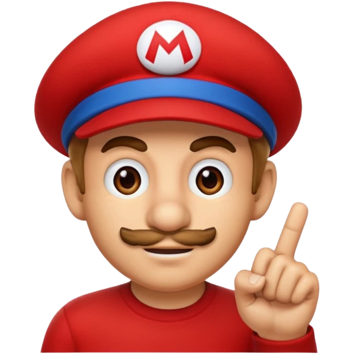 mario sacando el dedo emoji