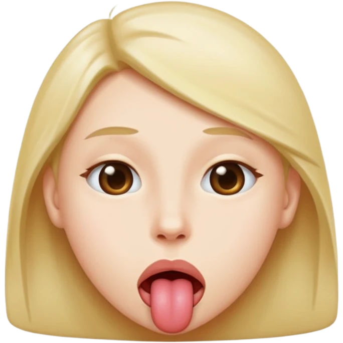 Calm face but tongue sticking out  emoji