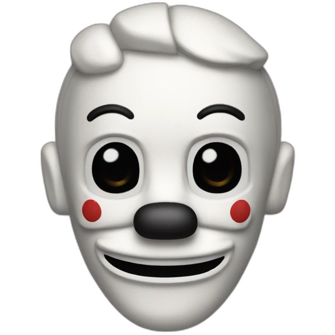 Máscara de teatro de mimo blanca fnaf emoji