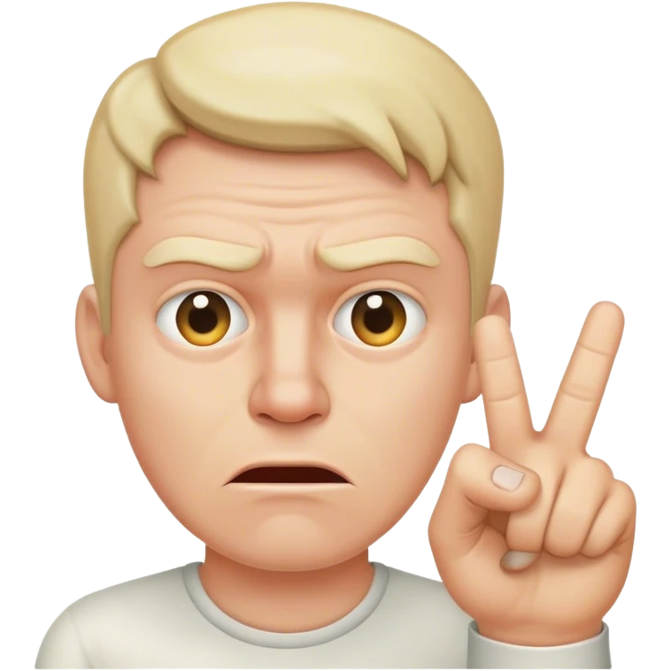 The disgruntled white man shakes his finger emoji