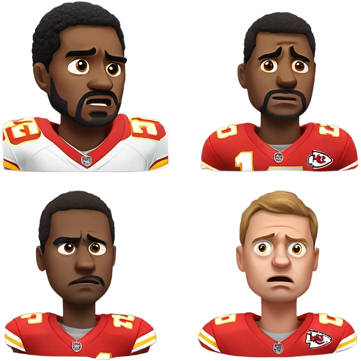 Kansas City chiefs losing in the nfl superbowl against the Philadelphia eagles  emoji