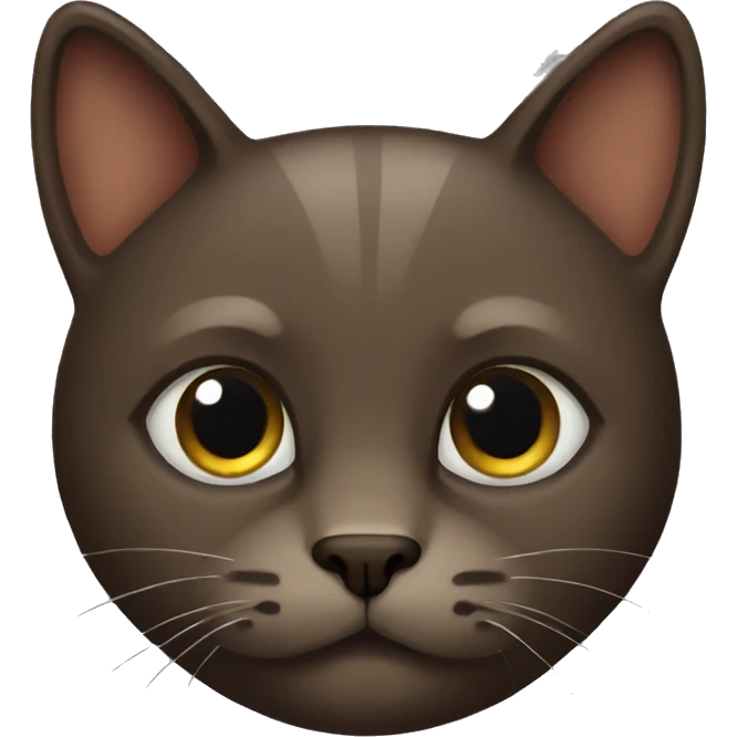 Dark brown cat emoji