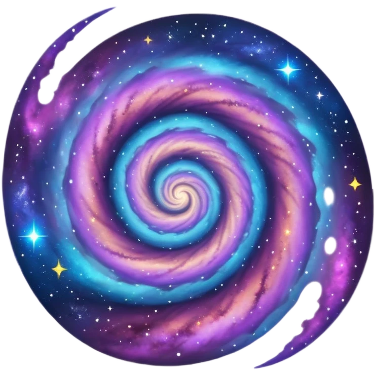 cosmic spiral galaxy with stars and nebula emoji