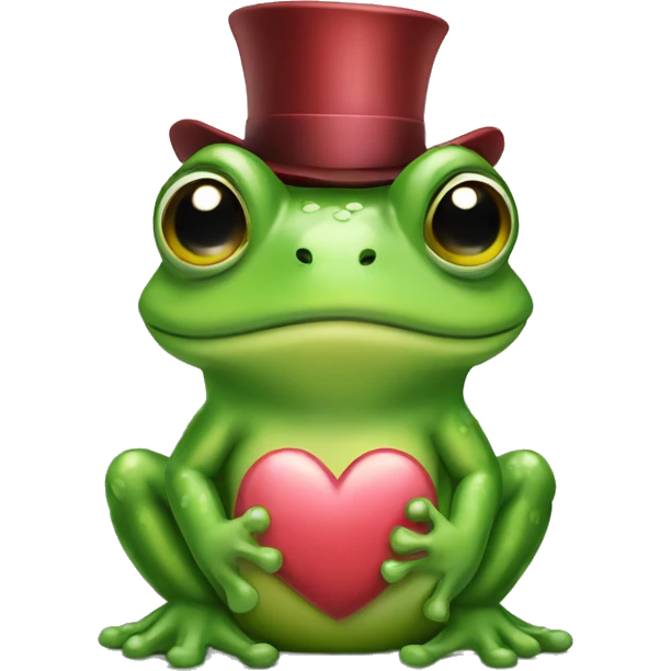 Sweetheart money frog emoji
